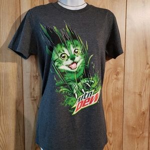 Gildan Mountain Dew Cat Tshirt